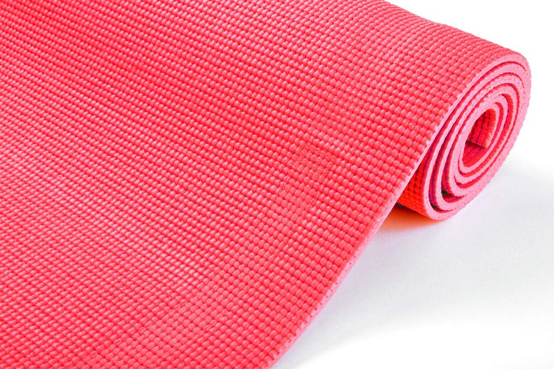 Mind Reader All Purpose Extra Thick Yoga Mat Fitness & Exercise Mats with Carrying Strap, High Density Anti-Tear, Red - Image 5